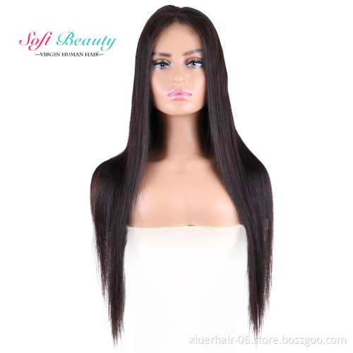 Cuticle Aligned Ready Stock For Black Women Blonde 100% Colored Straight Bob Short Lace Front Human Hair Wigs with Baby Hair